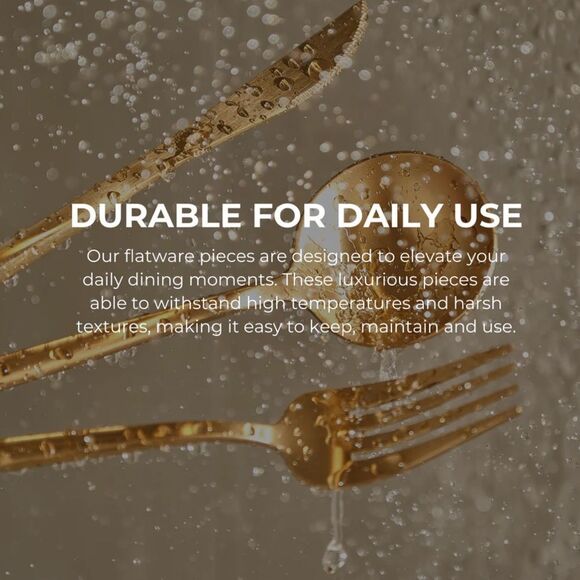 COPY - 24-Piece Gold Silverware Set Gold Utensils Set for 6, Gold Spoons luxury… - Picture 12 of 15